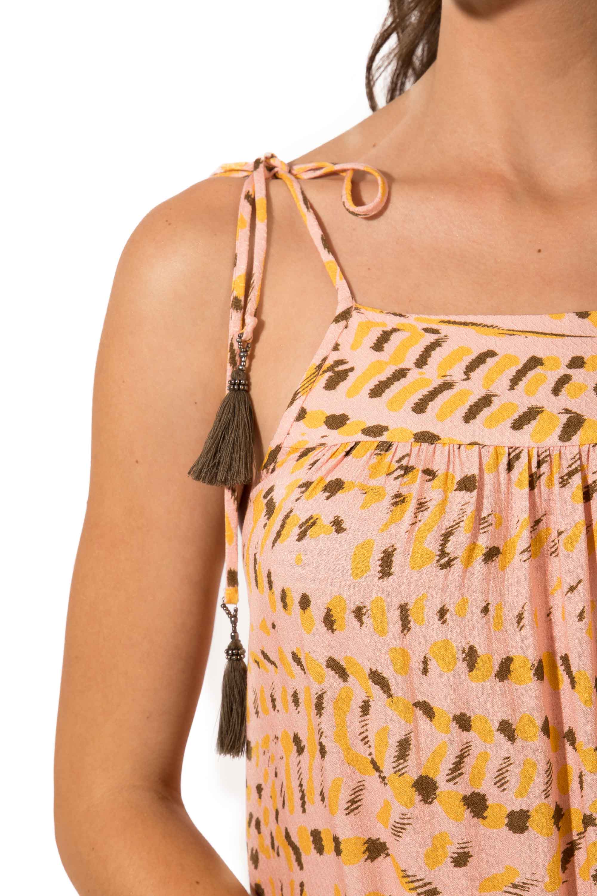 Malva Cheetah Long Dress Details